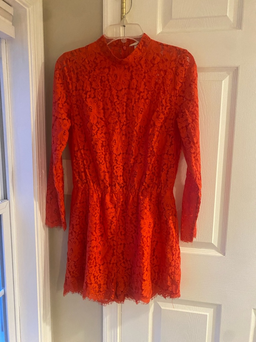 H&M Bright Red Lace Romper